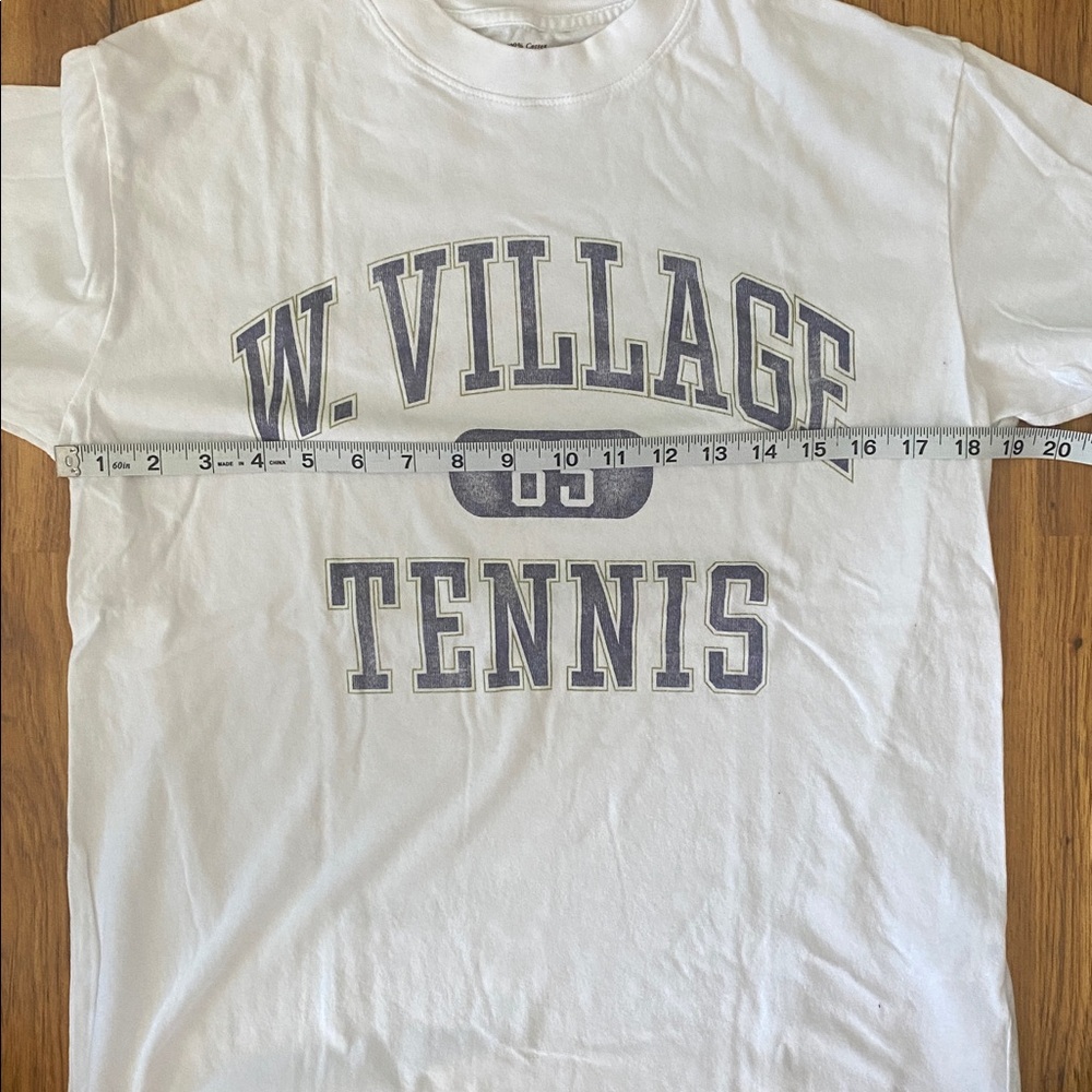 Abercrombie & Fitch W. Village Tennis White Cotton T-Shirt - Picture 7 of 8